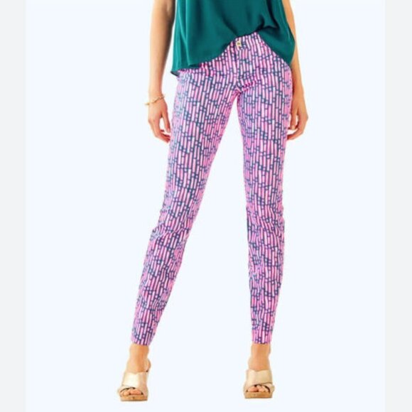 Lilly Pulitzer Women's Kelly Skinny Ankle Pant - 00 - Picture 1 of 7